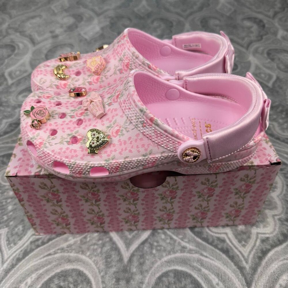 NWT LoveShackFancy X Crocs Pink Classic Clog - Picture 2 of 5